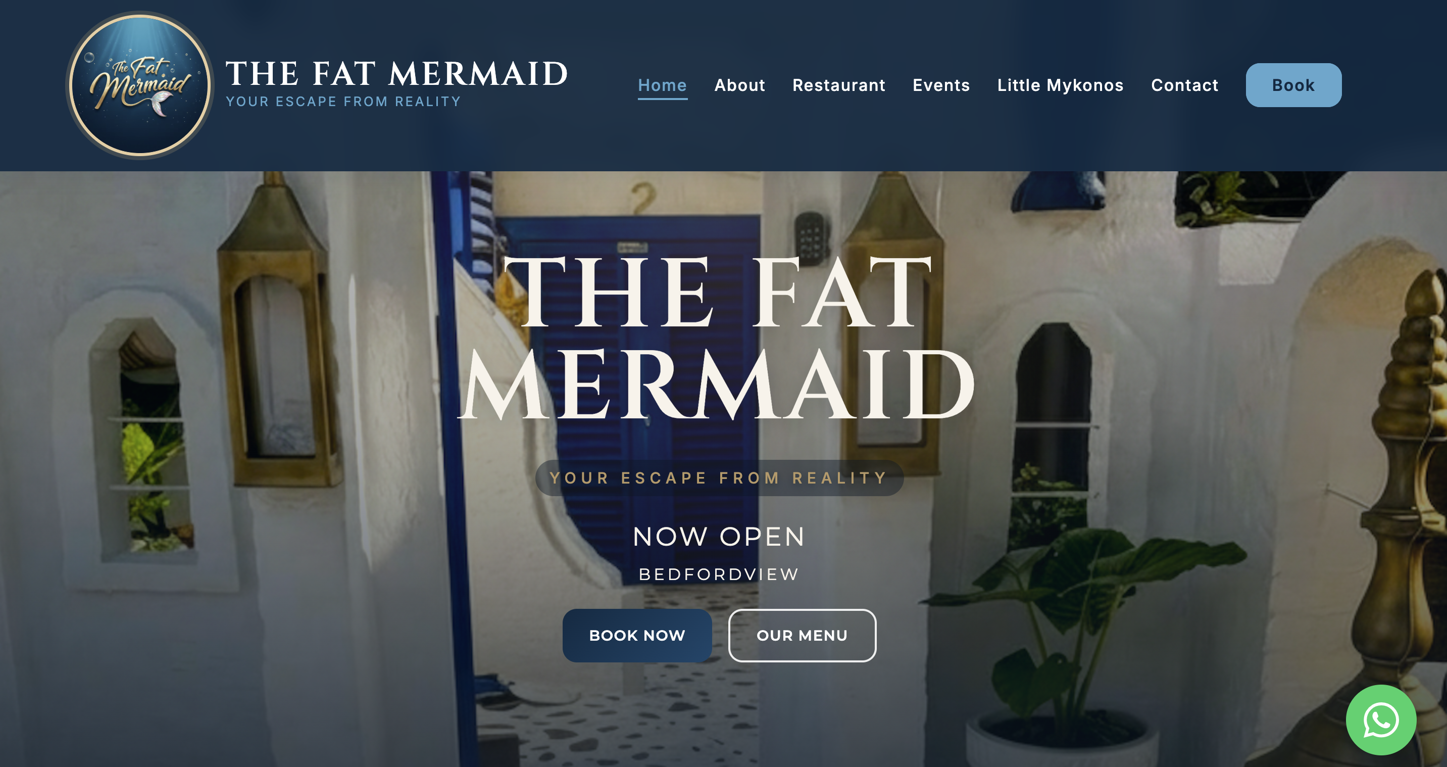 The Fat Mermaid desktop website preview